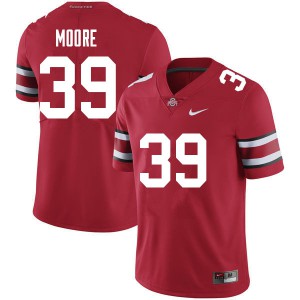 Men's OSU #39 Andrew Moore Red Official Jersey 123669-873